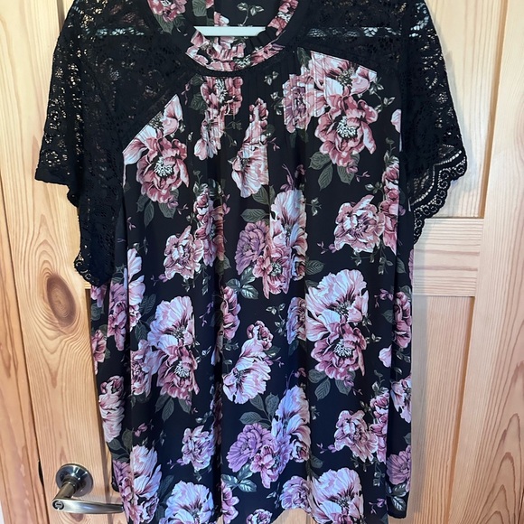 Torrid Pink Boxy Blouse with Peter Pan Collar Size 4XL - Picture 3 of 5